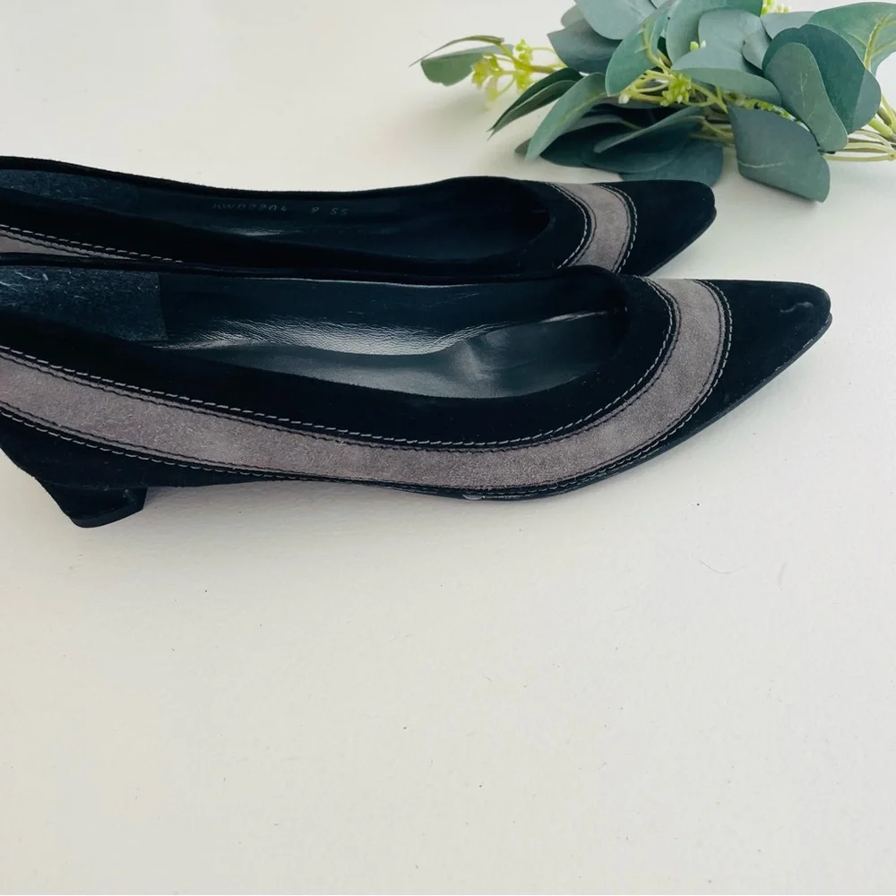 Stuart Weitzman Tier Suede Kitten Heels